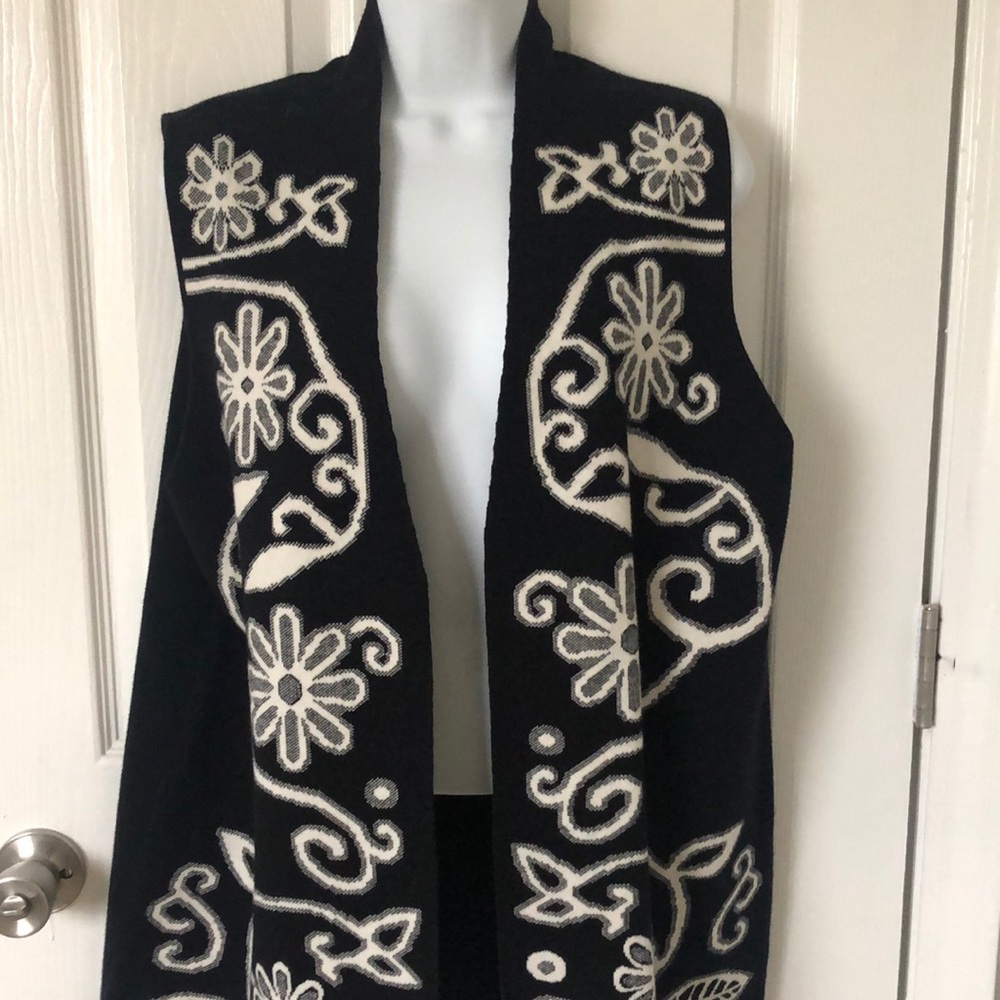Long black vest